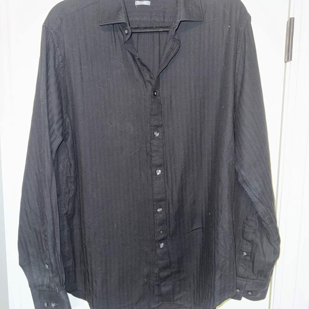 Michael Kors Black Casual Button Down Slim Fit Shirt